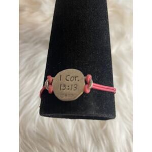 Women's Christian Adjustable Bracelet 1 Cor 13:13 Faith Hope Love